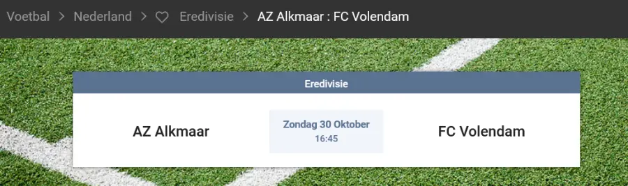 AZ - FC Volendam wedden 